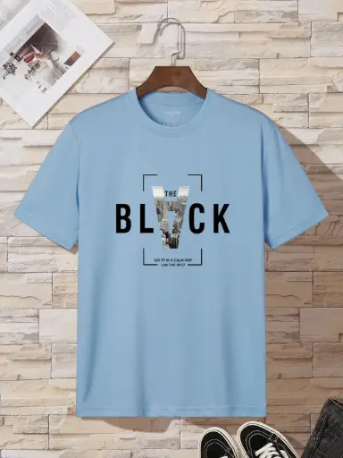 Men Slogan Graphic Tee